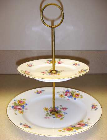 237 SMOOTH 2 Tiered Serving Tray (Dinner&Bread/Butter Plate)