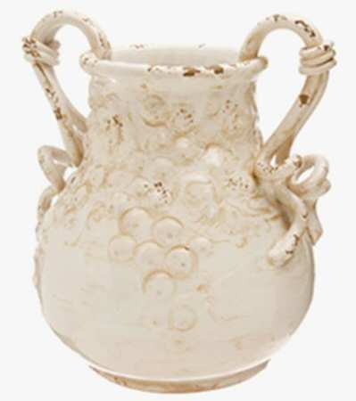 Umbrian Grapes 13" Handled Vase