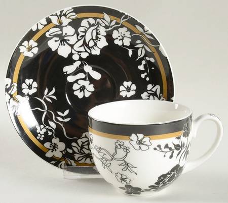 Brocade Flat Cup & Saucer Set