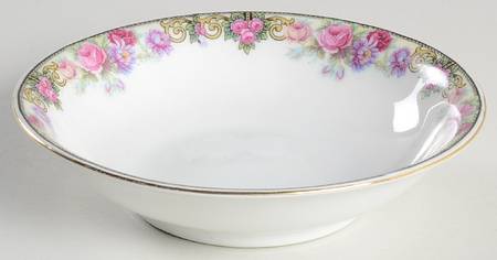 222 (Floral Edge) Fruit/Dessert (Sauce) Bowl