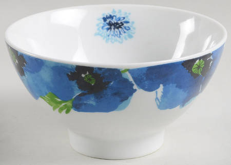 Indigo Garden Footed Soup/Cereal Bowl