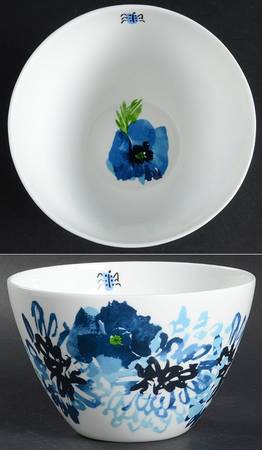 Indigo Garden Deep Soup/Cereal Bowl