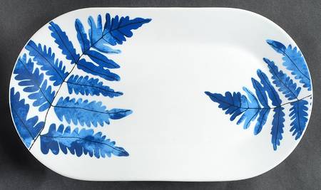 Indigo Garden Oblong Tray