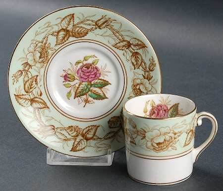 Chelsea-Green Flat Demitasse Cup & Saucer Set