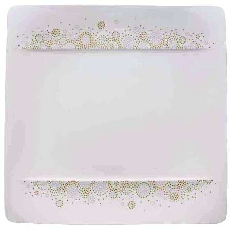 Modern Grace Gray Square Salad Plate