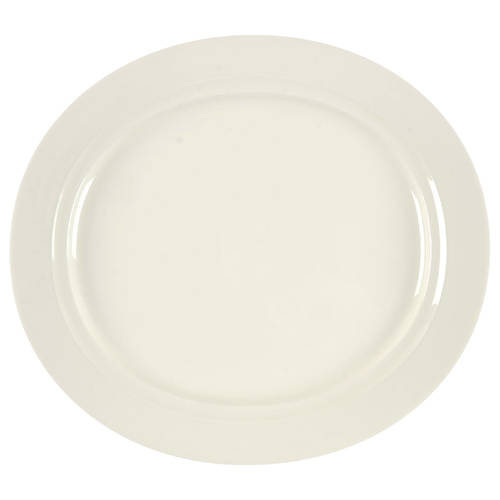 Farmhouse Touch (All White) 16" Oval Serving Platter