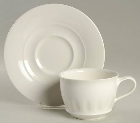 Farmhouse Touch (All White) Breakfast Cup & Saucer Set