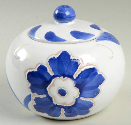 Blu Bianco Sugar Bowl & Lid