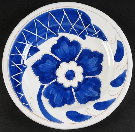 Blu Bianco Salad Plate