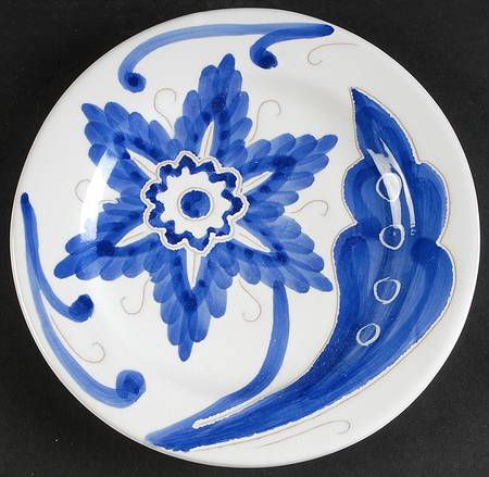 Blu Bianco Salad Plate