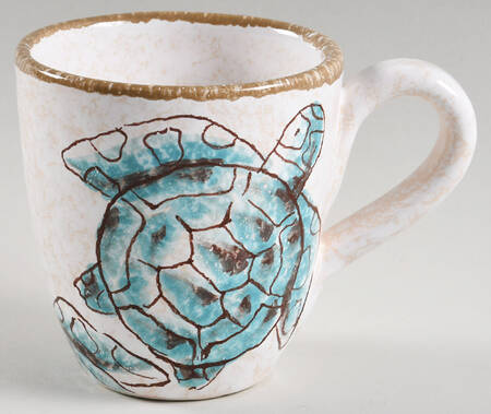 Sea Turtle Mug by Vietri (Italy)