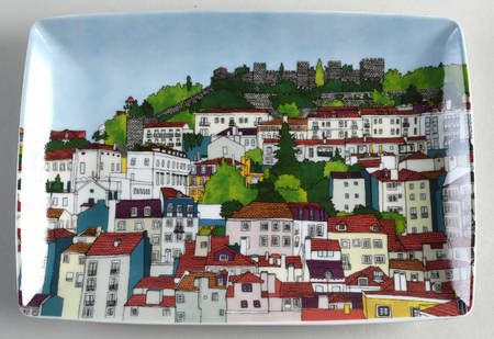 Alma de Lisboa 10" Rectangular Plate by Vista Alegre