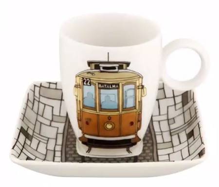 Alma do Porto Flat Demitasse Cup & Saucer Set