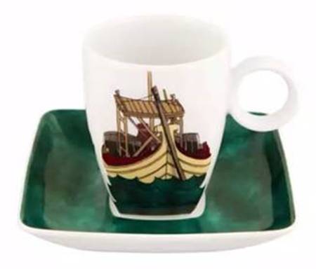 Alma do Porto Flat Demitasse Cup & Saucer Set