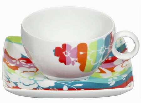 Brasilia Flat Cup & Saucer Set