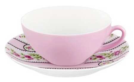 Chitas de Alcobaca Flat Cup & Saucer Set