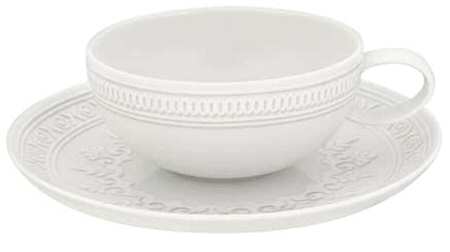 Ornament Flat Cup & Saucer Set