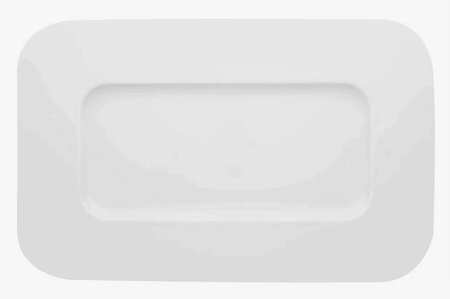 Silk Road White Rectangular Plate