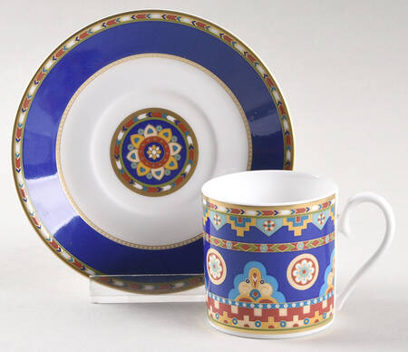 Samarkand Cobalt Blue Espresso Cup and Saucer Set