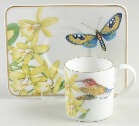 Amazonia Flat Demitasse Cup & Saucer Set