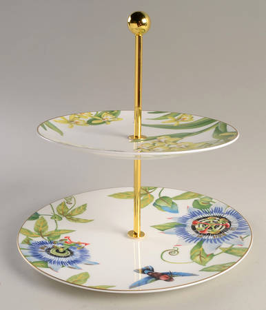Amazonia 2 Tiered Serving Tray (Dinner & Salad Plate)