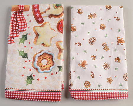 Winter Bakery Delight Cloth Kitchen Towel (Set of Motifs 1 & 2)