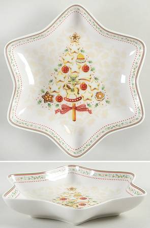Winter Bakery Delight 10" Star Shaped Bowl