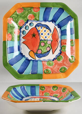 Splish Splash 12" Octagonal Serving Bowl