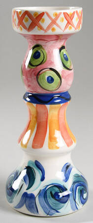 Splish Splash 10" Pillar Candleholder