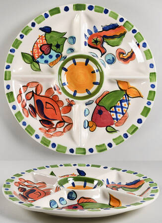 Splish Splash Chip and Dip, 1 Piece, 5 Section, Round