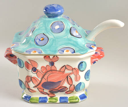 Splish Splash Tureen & Lid w/Ladle