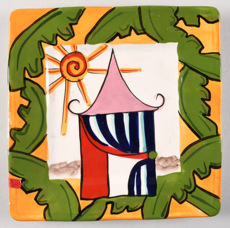 Splish Splash Square Salad Plate