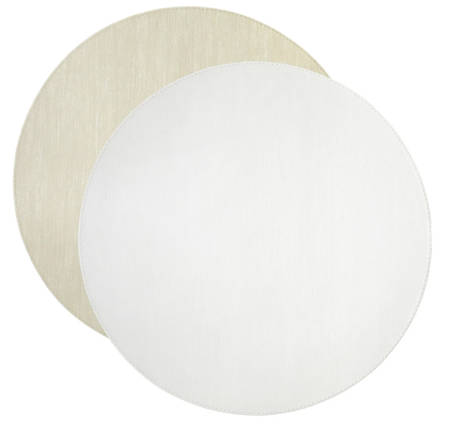 Lastra White (Bright White Glaze) Round Cloth Placemat