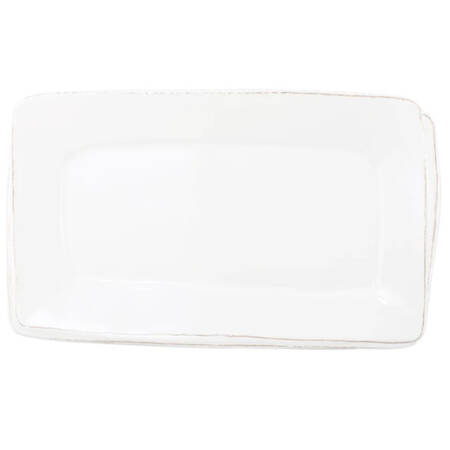 Lastra White (Bright White Glaze) 18" Rectangular Melamine Platter