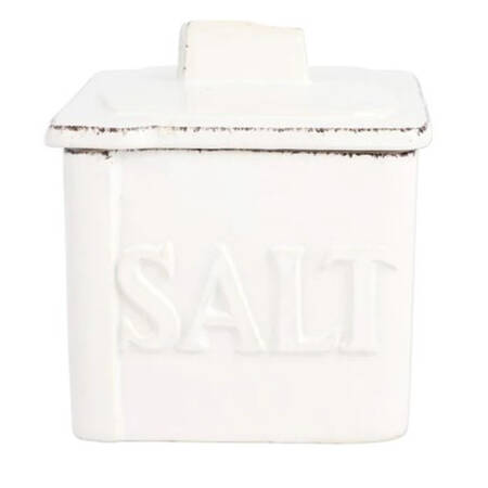 Lastra White (Bright White Glaze) Salt Cellar