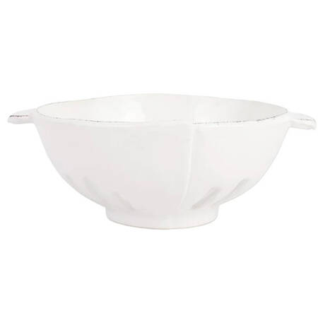 Lastra White (Bright White Glaze) Ceramic Colander