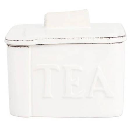 Lastra White (Bright White Glaze) Tea Canister & Lid