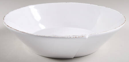 Lastra White (Bright White Glaze) 11" Large Melamine Salad Serving Bowl