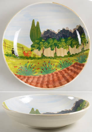 Countryside 15" Shallow Round Bowl
