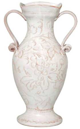 Embossed Fruit 18" Footed Vase