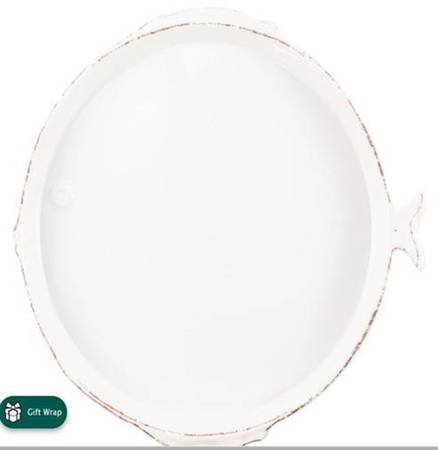 Lastra Fish 16" Melamine Chop Plate (Round Platter)