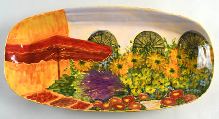 Village Views 18" Oval Serving Platter