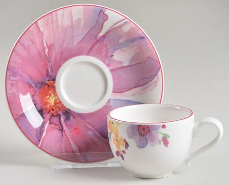 Mariefleur Flat Demitasse Cup & Saucer Set