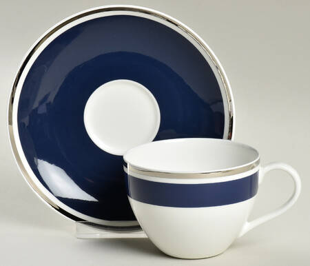 Anmut My Colour Ocean Blue Flat Cup & Saucer Set