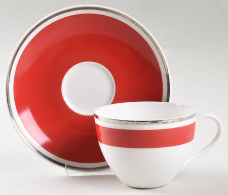 Anmut My Colour Red Cherry Flat Cup & Saucer Set