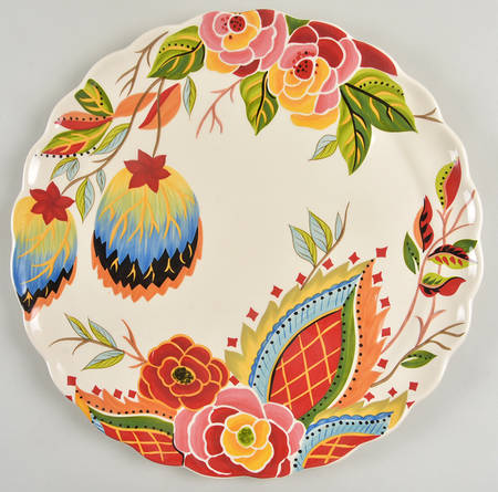 Rose Print Cake Plate