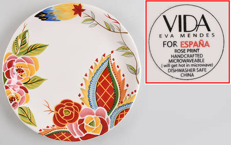 Rose Print Dinner Plate