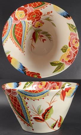 Rose Print 11" Round Serving Bowl
