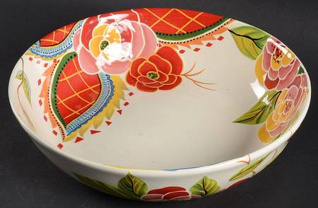 Rose Print 12" Pasta Serving Bowl