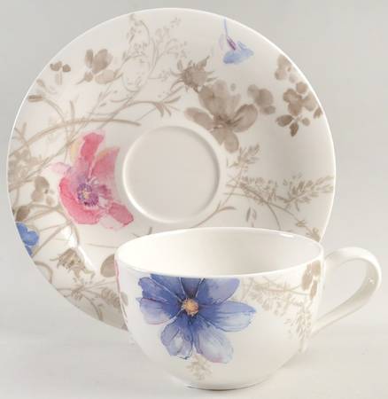 Mariefleur Grey Breakfast Cup & Saucer Set